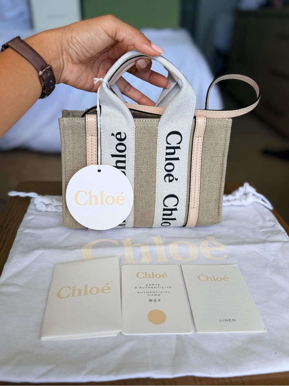 NWT Chloe Woody Mini Tote Bag